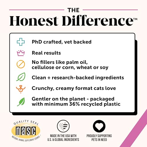 Cat Multivitamin Crunchy & Creamy Chews - Cat Treats for Health + Immune, Joint Support, Skin & Coat, & Digestion - Vitami...