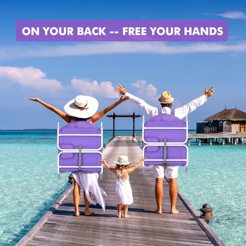 Backpack Beach Tanning Chair with Canopy Sun Shade & Face Hole, 6 Position Folding Lounge Sun Chair for Adults Outside Rea...