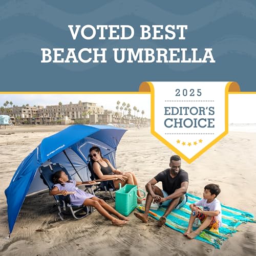 Sport-Brella Super-Brella SPF 50+ Sun and Rain Canopy Umbrella for Camping, Beach and Sports Events