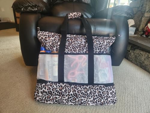 JIANYA Beach Bag Women Waterproof Sandproof Beach Tote Bags with Cooler Top Zipper Large Totes for Pool Travel Daily