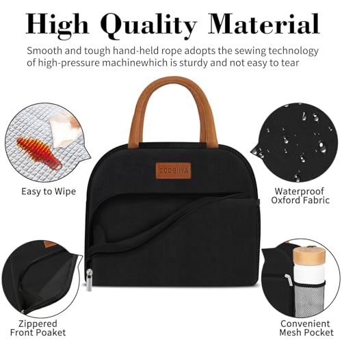 Coobiiya Lunch Box Lunch Bag for Women Men,Reusable Cute Lunch Pail bag,Leakproof,Insulated LunchBox Tote Compact 10L, Coo...
