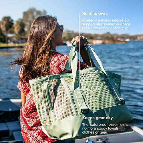 MISSION Boat Gear CASSI Heavy-Duty Outdoor Tote and Waterproof Marine-Grade Mesh Boat Bags