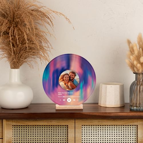 Personalized Vinyl Record, Decorative Vinyl Record with Custom Photo, Personalized Couples Gifts, Photo Gifts for Annivers...