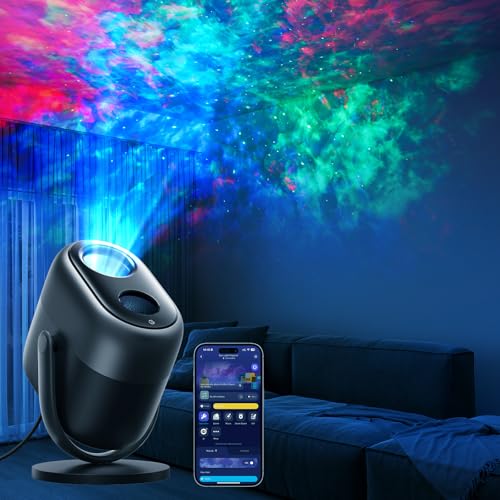 Govee Star Projector Lights, 7-Zone Colorful Nebula Effect, Compatible with Matter, 540ft² Coverage, LED Ceiling Lights fo...