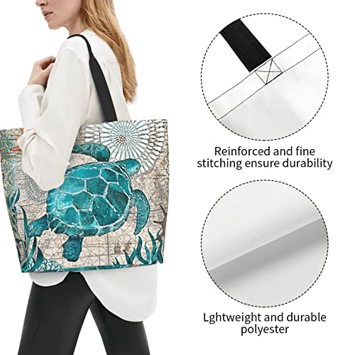 AZJOYLIFE Tote Bag for Women Large Beach Bag Reusable Grocery Bags Handbag for Travel Shopping