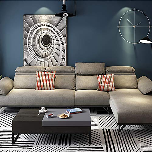 Ofocam Throw Pillow Cover Mid Century Modern Style Retro with Drop Shapes in Tones Abstract Decorative Throw Pillow Cushio...
