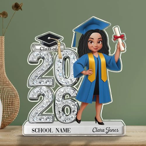 Custom Acrylic Block Plaque, Graduation Gifts For Seniors, Graduations Decoration, Gifts For Graduates Girls Friend Daught...