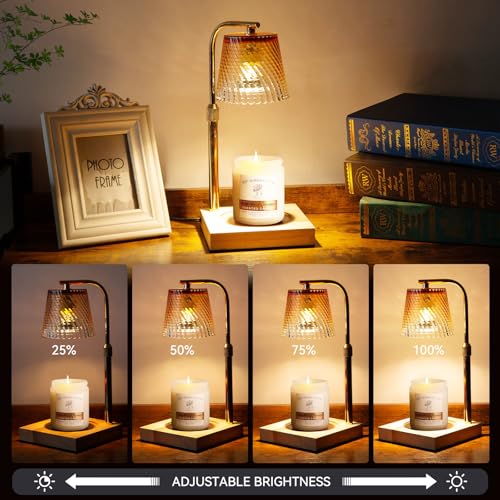 Candle Warmer Lamp with Timer, Height Adjustable Dimmable Wax Melts Warmer for Jar Candles, House Warming Home Decor Chris...