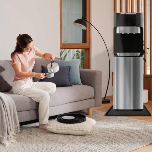 Water Cooler Mat - (22" x 19") Non-Slip Water Cooler Mat with Raised Edge for Foor Protector, Under Water Dispenser Mat Us...