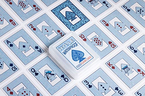 Hoyle Waterproof Playing Cards, Clear Plastic Deck of Cards for Outdoor Card Games, Camping, Beach, Pool & Travel Games (1...