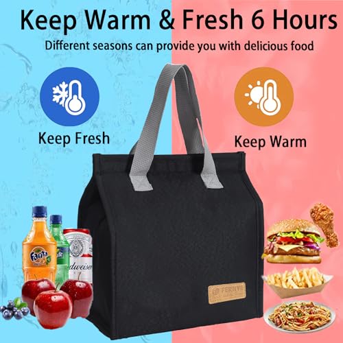 FERNYE Lunch Bag for Women/Men,Waterproof Reusable Portable Lunch Tote,Lunch Box Bag.Thermal Cooler Bag Ideal for Work/Par...