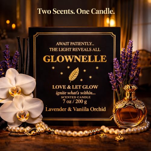 GLOWNELLE Scented Candle Gift Set for Women | Lavender & Vanilla Orchid | Birthday Gift | Anniversary | Mom & Wife | Natur...