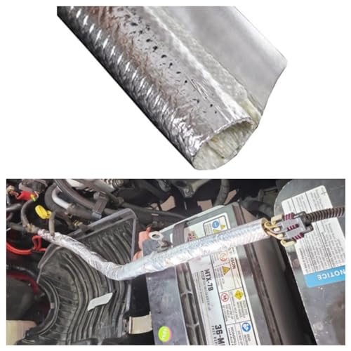 13mm - 1/2" Self Closed Aluminized Sleeve Heat Shield Protection Side Entry High Temp for Hoses, Wire Harnesses, Cables, A...