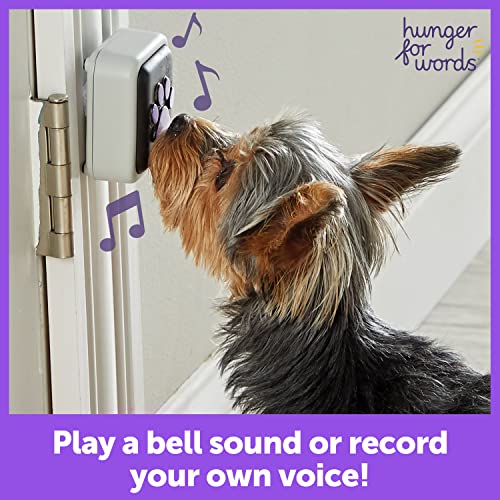 Hunger for Words Talking Pet Doorbell - 1 Piece Doorbell for Dogs, Doggie Doorbell, Perfect for Dog Potty Training, Talkin...