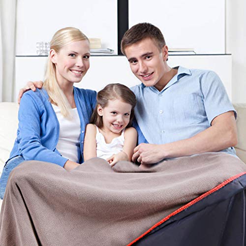 REDCAMP Large Waterproof Stadium Blanket for Cold Weather, Soft Warm Fleece Camping Blanket Windproof for Outdoor Sports, ...