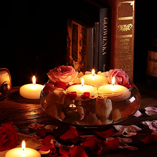 Tuyai (Set of 36) Floating Candles, 3 inch White Dripless Wax Burning Candles, for Weddings, Party, Special Occasions and ...