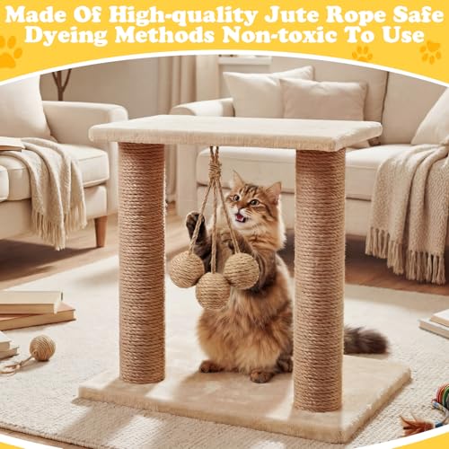 Leitee 20pcs Cat Interactive Toys Set Wooden Cats Teaser Wand Toy with Feather Handle Chew Rope Mouse Sisal Balls with Bel...