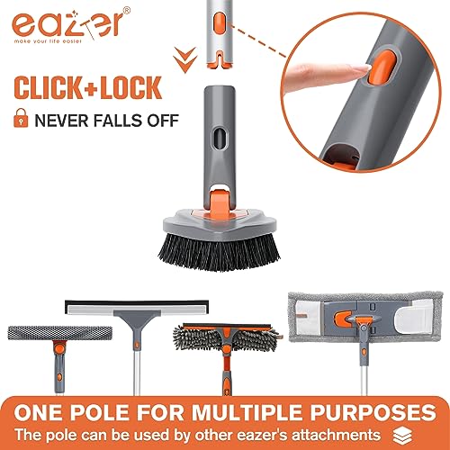 Eazer 4-in-1 Long-Handled Tub Scrubber-Versatile Bathroom Cleaning Brush with Shower Scrubber-Ideal Shower Cleaner Brush f...