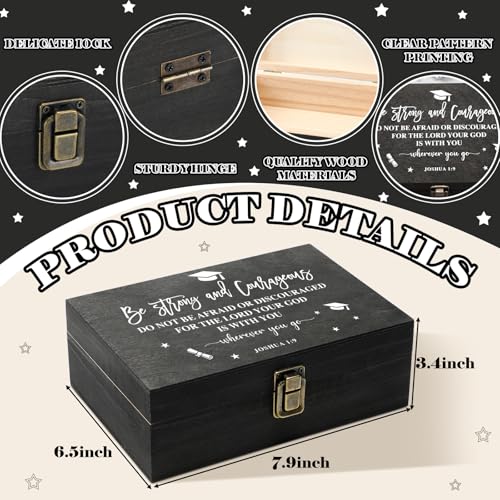 Seeloowy Graduation Memory Keepsake Box with Photo Custom 2026 Large Grad Card Box with Customized Picture Gift for Him He...