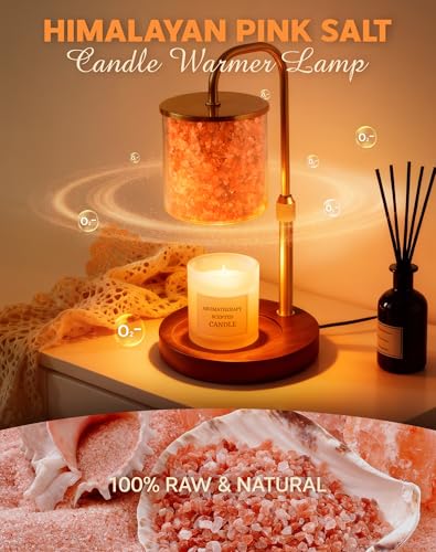 ARVIDSSON Candle Warmer Lamp with Himalayan Pink Salt, Timer & Dimmable Candle Warmer for Jar Candles, Birthday Gifts for ...