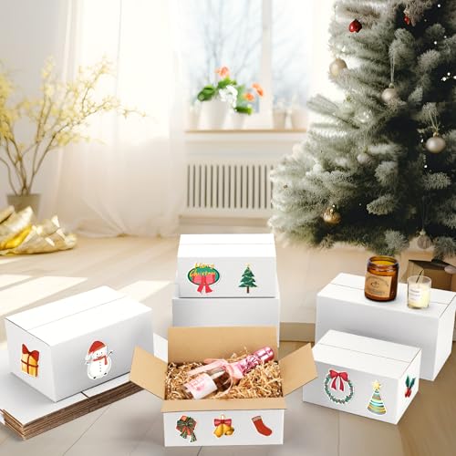 Eupako 28 Pack Small Shipping Boxes Assorted Sizes, White Corrugated Box Mailers, 8x6x4 &9x6x4 & 10x7x5 & 11x6x6 7 PCS Eac...