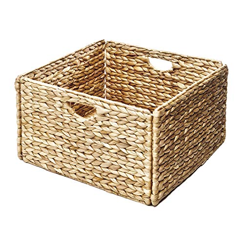 Seville Classics Premium Natural Handwoven Portable Laundry Bin Basket with Carrying Handles, Household Storage for Clothe...