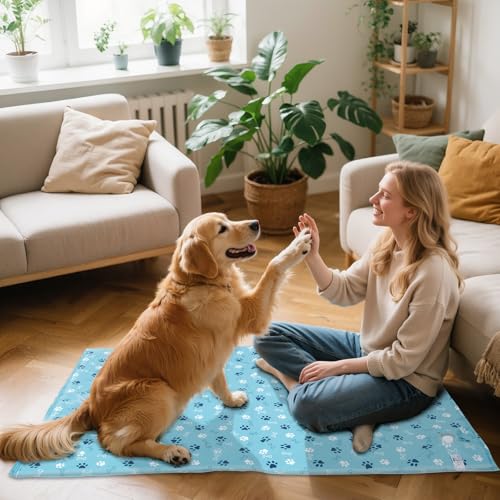 Ownpets Dog Cooling Mat, XX-Large 47 x 31 Inch Thick and Waterproof Cooling Pad for Summer, Water-Filled Pet Mat for Large...