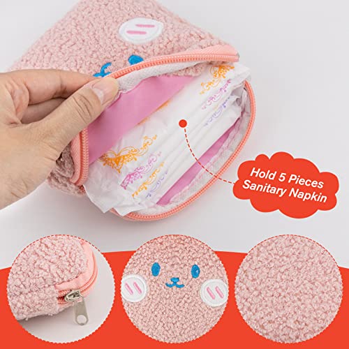 Bisanzoya Sanitary Napkin Storage Bag 4PCS Menstrual Cup Pouch, Portable Period Bag for Women Girls Feminine Menstruation ...