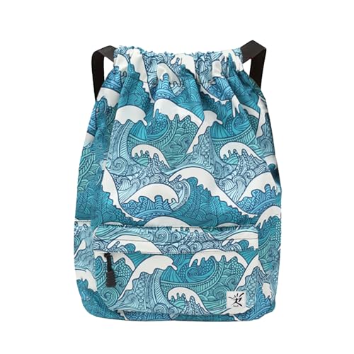 Risefit Waterproof Drawstring Bag, Gym Bag Sackpack Sports Beach Backpack for Men Women