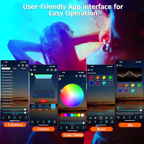 Neroupe Sunset Lamp Projector with APP & Button Control, 360 Degree Rotation Multiple Colors Changing LED Lamp Night Ligh...