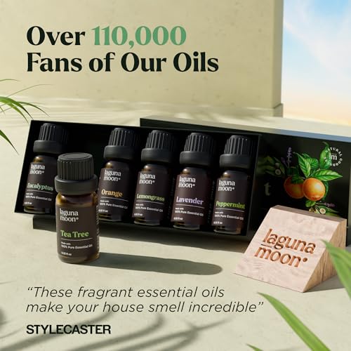 Lagunamoon Essential Oils Aromatherapy Set - 6 Oils for Diffusers, Home Care, Candle Making Scents, Fragrance, Humidifier...