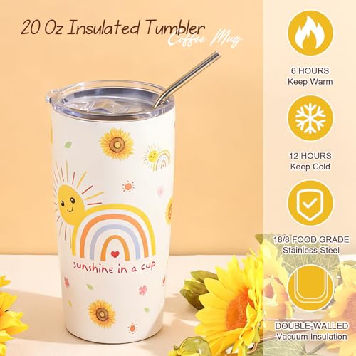Sunflower Birthday Gifts for Women Self Care Gift - Sending Sunshine Gift Box Get Well Soon Sympathy Gift Basket for Women...