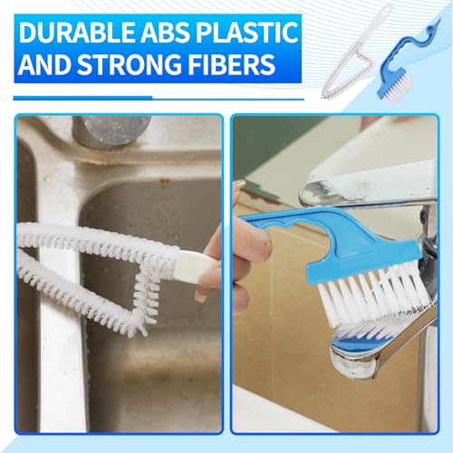Window Track Cleaner Tool Set, 13 Pcs Magic Window Sill Cleaning Tools Kit with Groove Cleaning Brush for Door Tracks, Til...