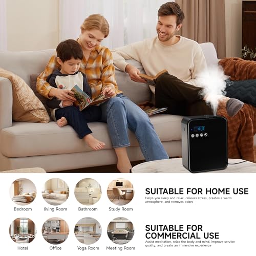 Corded Waterless Essential Oil Diffuser for Home, Hotel Collection Diffuser, 2500 Sq.Ft of Coverage, 250ml Capacity, Aroma...