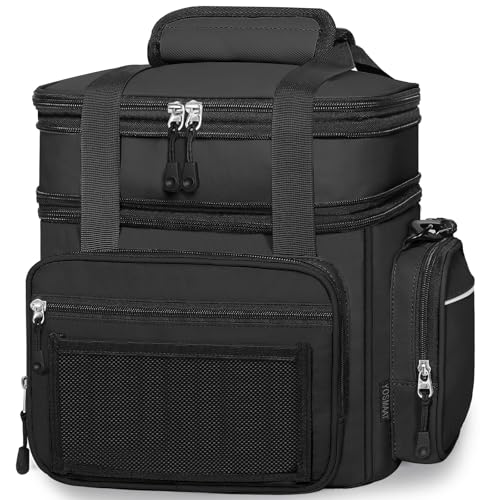 Expandable Lunch Box Cooler Bag - Insulated Heavy Duty Lunch Bag for Men Women - Large Lunchbox for Adults Work Outside Pi...