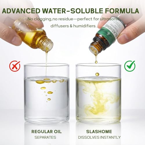 12 Pack Essential Oils for Diffusers for Home - Water Soluble Diffuser Oils Set for Humidifiers & Spa, Scented Oil with Wo...