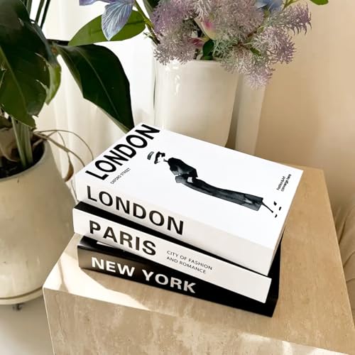 Decorative Books for Coffee Table Decor,3 Pieces Stylish Fake Books of Room Decor Aesthetic,for Home Decor,Stacked Book De...