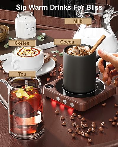House Gem Mug Warmer - 36W Coffee Mug Warmer for Desk with Temperature Display, 2-12Hrs Auto Shut Off, Smart Candle Warmer...
