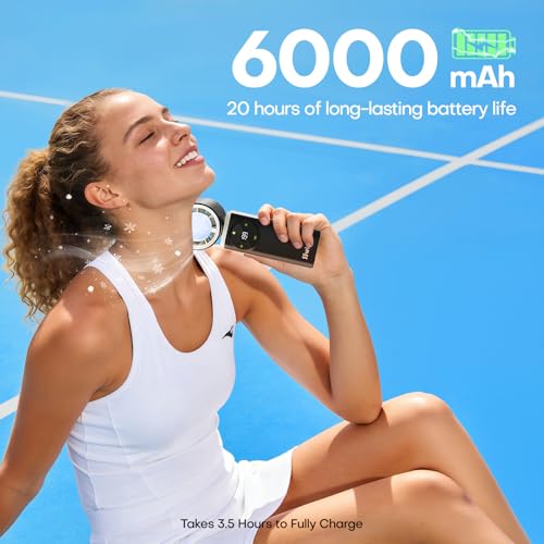SSWind 6000mAh Portable Handheld Fan with Ice Cooling, 199 Levels Stepless Speed, 20H Long Battery Life, 20000RPM Turbo Fa...