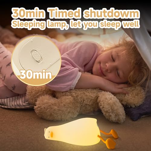 ATCTBOGFS Cute Duck/Chicken/Rabbit/Panda NightLight, LED Squishy Animal Novelty Lamp for Toddler Baby Kids, Nursery Touch ...
