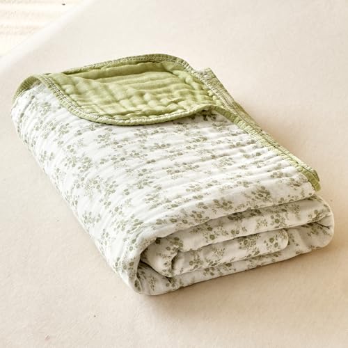 Muslin Swaddle Blankets for Girls Boys 100% Cotton Crib Blanket Lightweight Soft Breathable and Skin Friendly Receiving Bl...