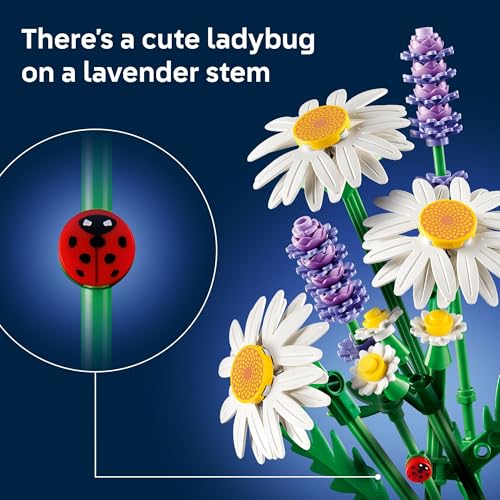 LEGO Botanicals Daisies Building Toy - Artificial Flowers Crafting Kit for Girls & Boys, Ages 9+ - Kids Room Decor for Boo...