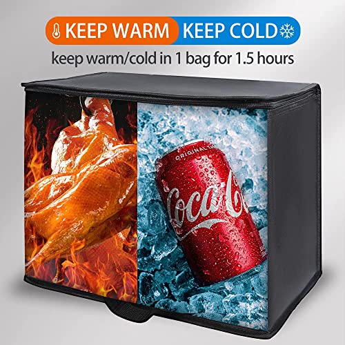 Bodaon 2-Pack Insulated Reusable Grocery Bag Heavy Duty Thermal Tote, X-Large for Frozen Foods Cold Storage, Travel Cooler...