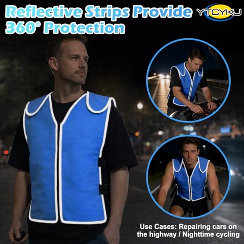 Cooling Ice Vest for Men & Women - Ice Reflective Vest, No Ice Packs or Electricity Needed | Adjustable Lightweight Ice Ve...