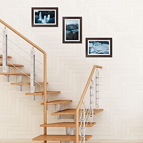 Golden State Art, 13x19 Picture Frame - Displays 11x17 Photo with Mat or 13x19 Without Mat, Wide Moulding Solid Wood Frame...