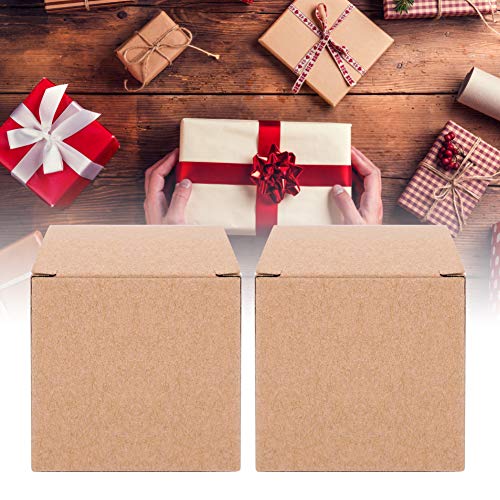 DCQRY 50PCS Kraft Paper Box Candy Bags Bulk Folding Retro Gift Boxes Mini Gift Wrapping Box Craft Carton Set for Christmas...