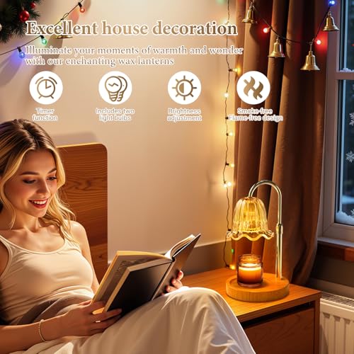 WarmEmbrace Candle Warmer Lamp with Timer Dimmable Light & Adjustable Height, Birthday Gifts for Women Mom Girl,House Warm...