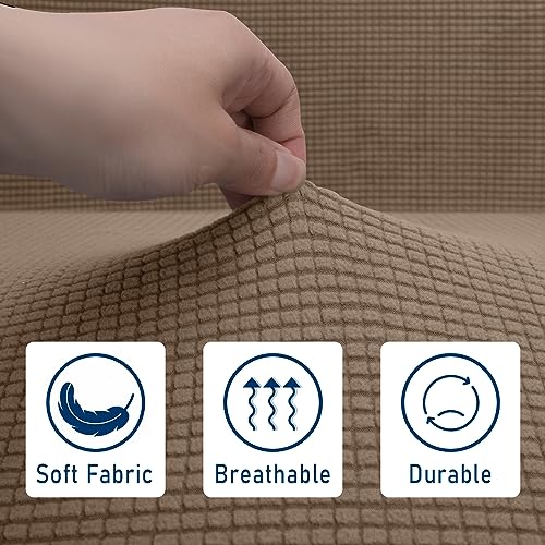 Tlswshsy RV Dinette Cushions Covers - Stretch Sofa Seat Slipcovers - Washable Loveseat Sofa Furniture Protector for Camper...