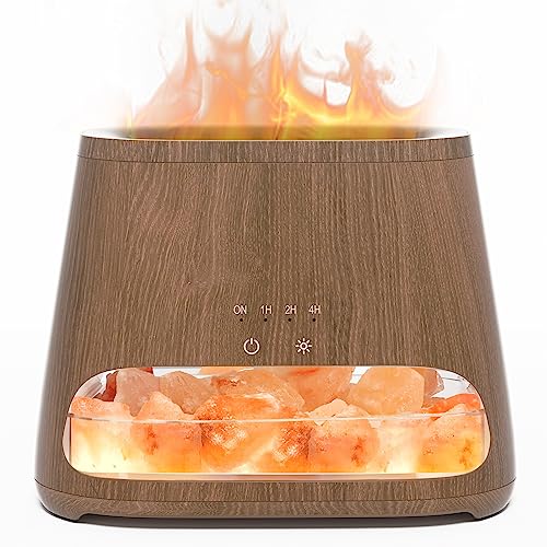 SALKING 2-in-1 Himalayan Salt Lamp Diffuser, Cool Mist Humidifier, Aromatherapy & Himalayan Salt Therapy, 100% Pure Himala...
