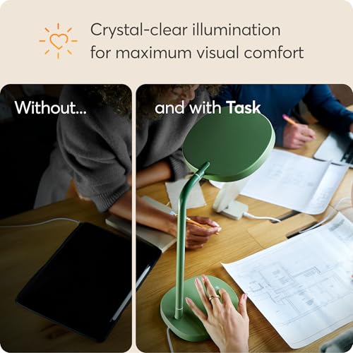 Lumie Task - 10,000 Lux Adjustable Bright Light Therapy Desk Lamp for Mood and Energy Boost and Winter Blues Relief, Cryst...
